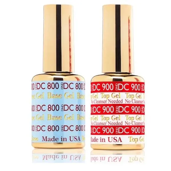 DND DC Top Gel coat #900 and Base coat #800 No Cleanse nail care nail art