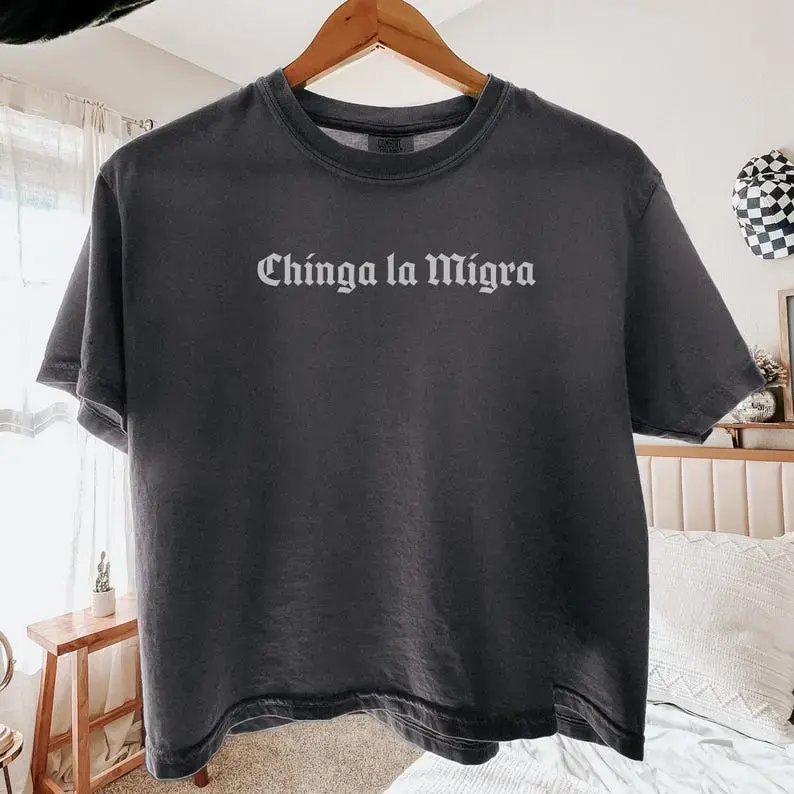 Comfort Colors Chinga La Migra Abolish ICE Vintage T-shirt Solidarity With Immigrants Tee Human Rights No Human Is Illegal Retro Tshirt
