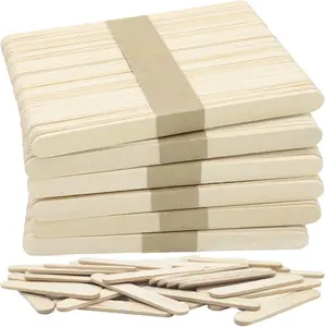 240 Pcs Natural Wood Craft Sticks, Popsicle Sticks, Lolly Sticks for Crafts 4.5 Inch, Ideal for Homeschool Arts and Crafts, Waxing Supplies, Classroom Art Supplies