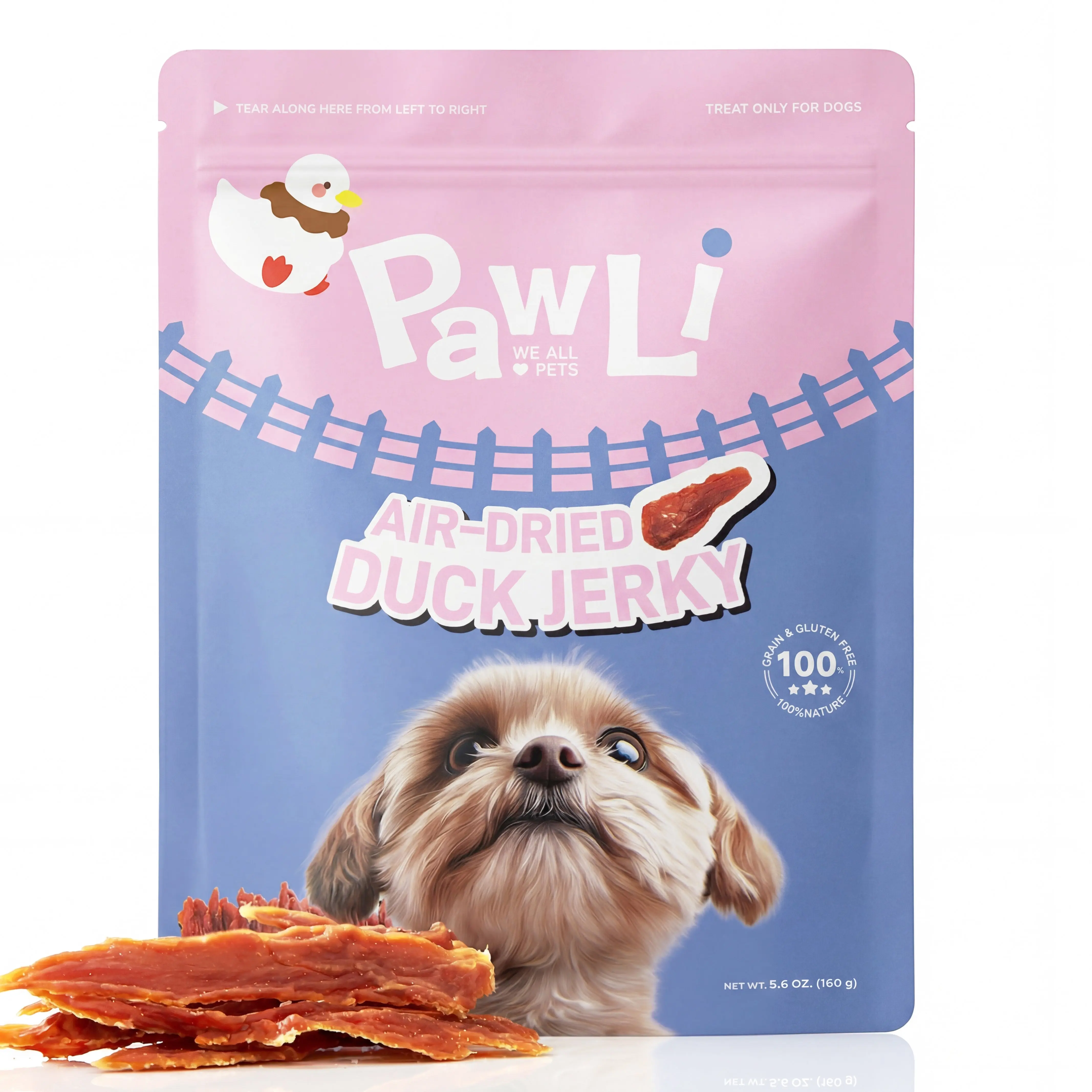 Air-Dried Duck Jerky Treats for Dogs | PAWLI