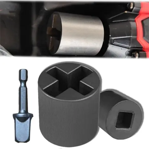 Sturdy Scissor-Type Metal Universal Jack Socket Adapter - Heavy-Duty Converter for Tool Users, Fits Drills & Jacks, Electric Wrenches, Ratchets, Tire Changers, Easy Operation, No Extra Tools Needed, Enhances Efficiency, Fits Drills & Jack