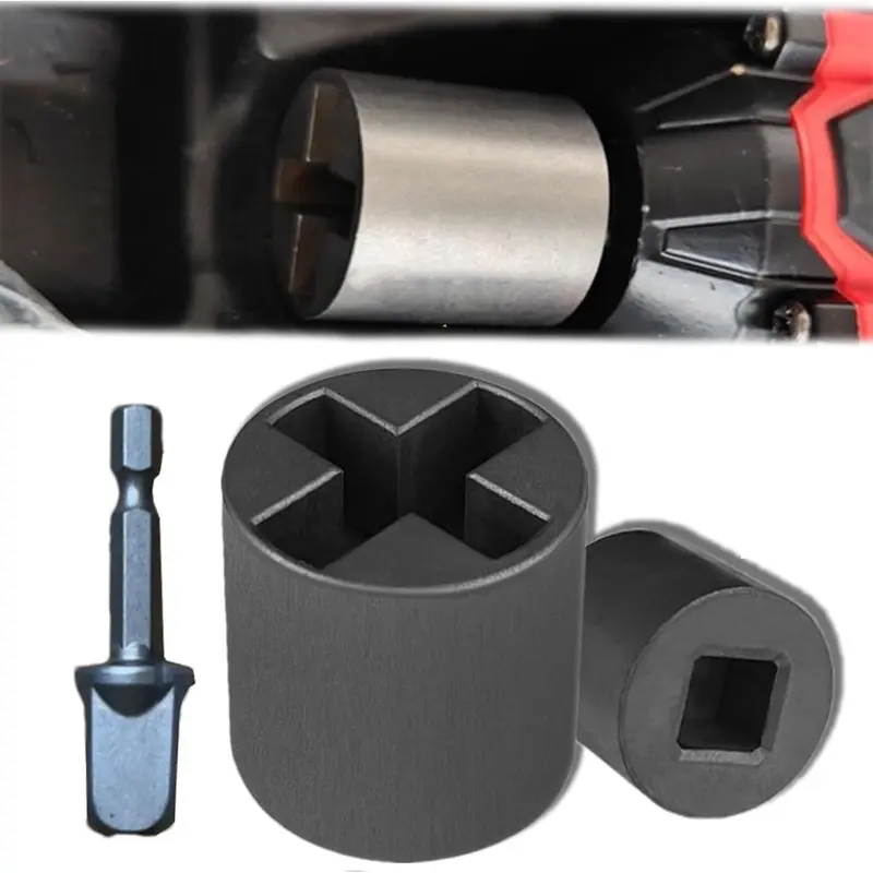 Sturdy Scissor-Type Metal Universal Jack Socket Adapter - Heavy-Duty Converter for Tool Users, Fits Drills & Jacks, Electric Wrenches, Ratchets, Tire Changers, Easy Operation, No Extra Tools Needed, Enhances Efficiency, Fits Drills & Jack