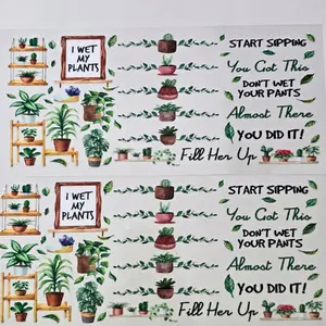 16oz I Wet My Plants Cup Wrap - UV DFT - Ready to Ship - Drinkware, Bottle