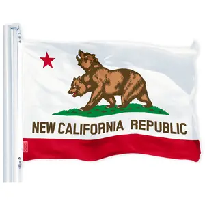 New California Republic (Double Headed Bear) Flag 150D Printed Polyester 3x5 Ft