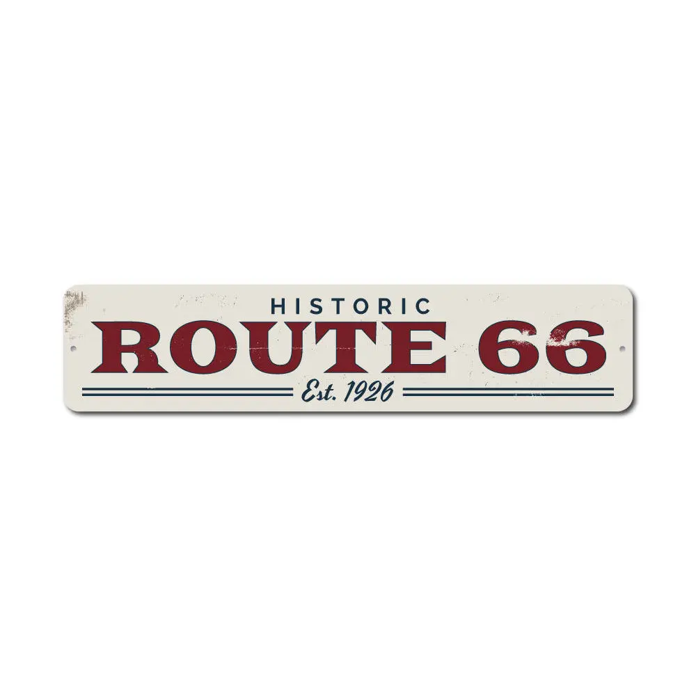 Route 66 Est Date Sign