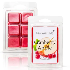 Cranberry Apple - Sweet & Tart Cranberry Apple Scented Melt- Maximum Scent Wax Cubes/Melts- 1 Pack -2 Ounces- 6 Cubes