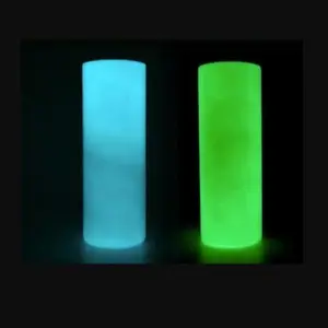 5-pack of 20oz glow-in-the-dark sublimation tumblers, Drinkware Flasks, Insulated with Lid & Straw, double wall Insulation, Reusable, Stainless Steel, Plastic BPA Free Lid, Stylish, DIY