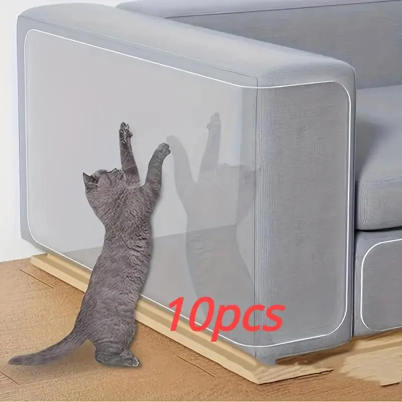 Pet Furniture Protective Film Transparent Double Sided Scratch Guard Tape, Waterproof & Scratch Resistant, for Sofa, Recliner & Headboard  Protects Against Cat Scratching