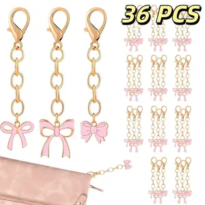 36pcs Bow Keychain, Cute Bow Party Favors for Women Bag Charm Purse Friends Gift Supplies for Women, Not Easily Damaged Suitable for Birthday Parties Gifts Supplies