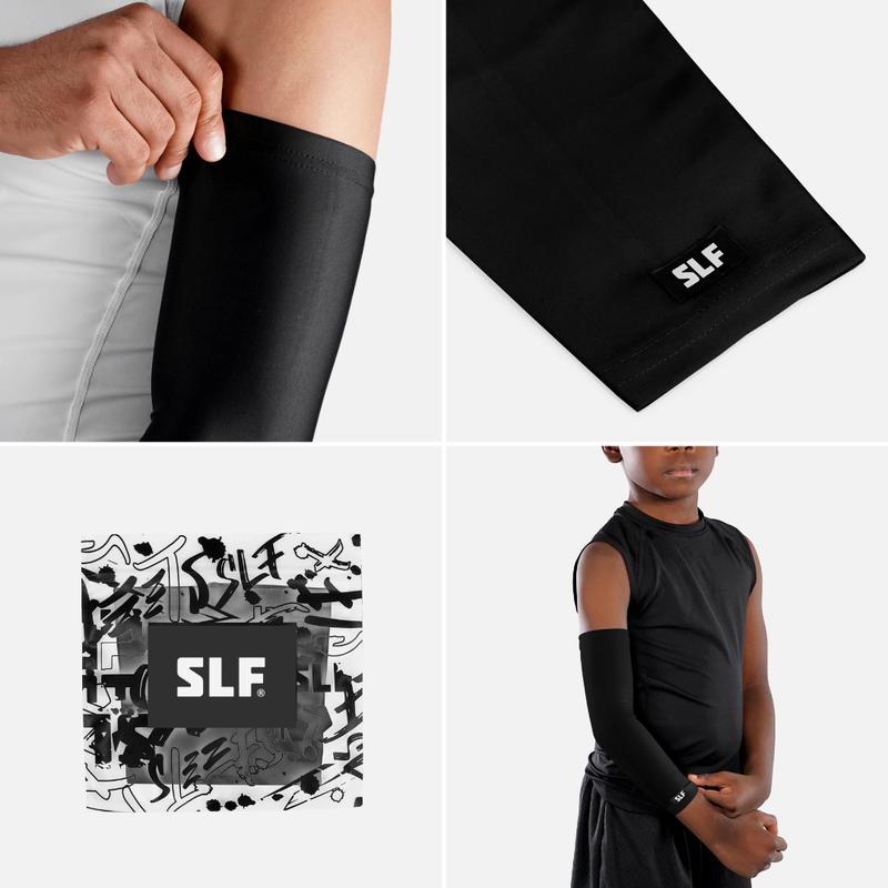 SLEEFS Basic Sports Arm Sleeve Compression - Multiple Colors - Comfort for Adult Youth Nylon Spandex Material UVA UVB Protection Machine Washable Versatile for All Sports