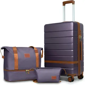 20-Inch Carry- Luggage Set (3-) - Lightweight & Durable Hardshell Spinner Suitcase with TSA Lock | PC+ABS Material | Airline Approved for Business and Family Travel, in