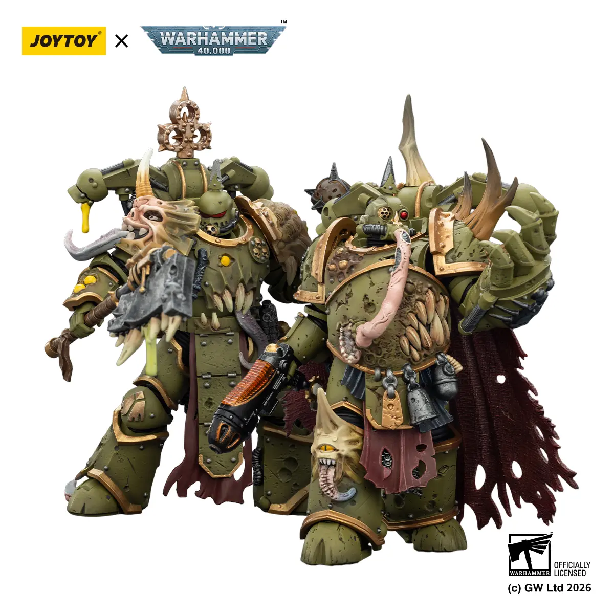 HIPLAY JOYTOY Warhammer 40,000 Death Guard Plague Marine 1/18 Scale Collectible Action Figures