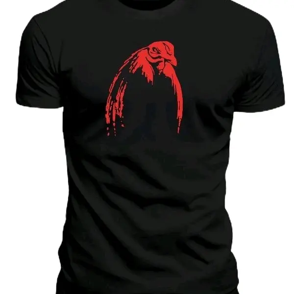 Gamefowl Cockshead Gamebird Gallo Collecters tshirt. Gallos Rooster tshirt  Menswear Stylish  Top Love Overall Man Streetwear Casual Shortsleeve Black Crewneck