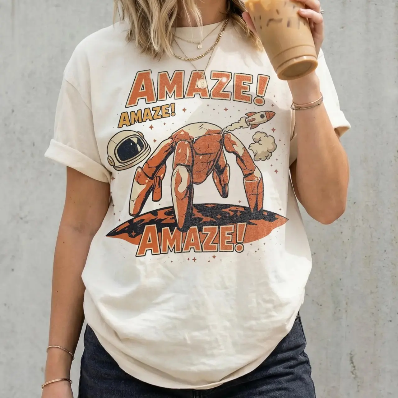 Comfort Colors Amaze Rocket Rocky Tshirt, Project Hail Mary Tshirt, Retro Sci Fi Alien Book Lover Graphic Tee