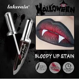 Halloween Matte Liquid Lipstick Set, Dark Tone, Long-Lasting, Non-Staining, Party Makeup, Rich Pigmentation, Smudge-Proof, 4 Pieces