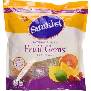 Individually-Wrapped Fruit Gems 32OZ (2 LB) Pouch Sweet Fruity Candies Candy Mixed Flavors