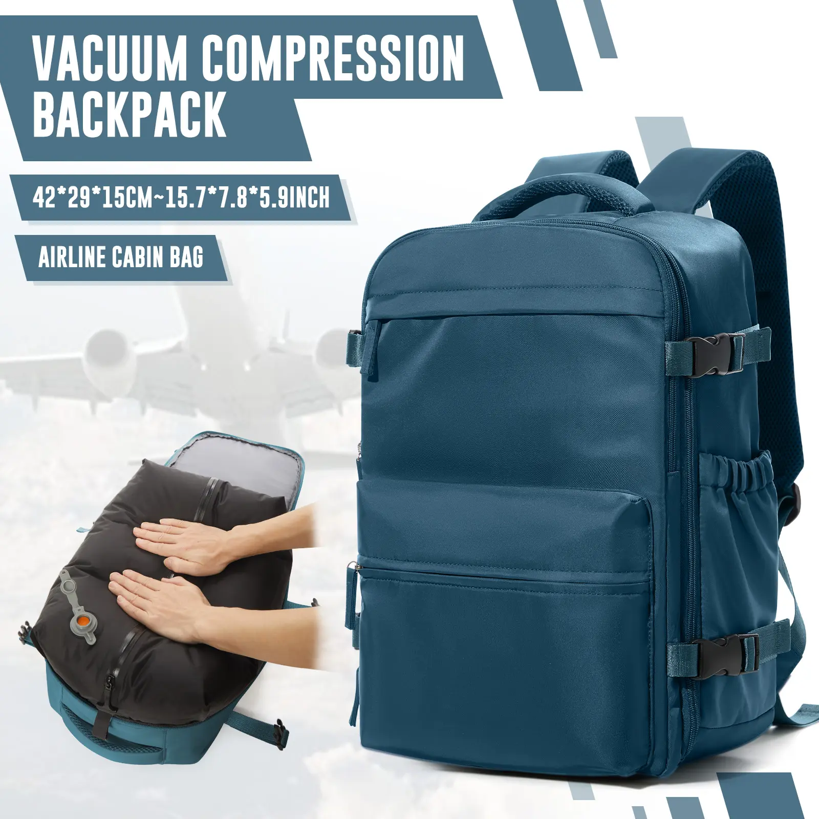 A-3637-Peacock Blue (42*29*15CM) 