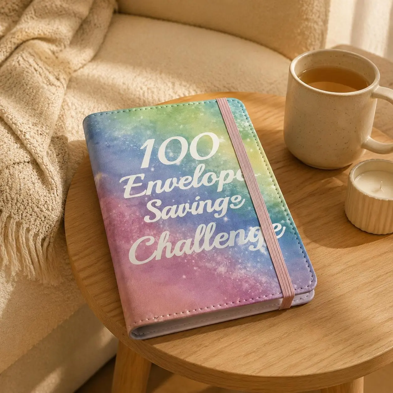 100 Envelope Savings Challenge Binder, Money Saving Challenge Book with Cash Envelopes, Budget Binder with 50 PVC Sleeves, Savings Tracker, Save $5,050 in 100 Days, Cash Stuffing Budget Planner