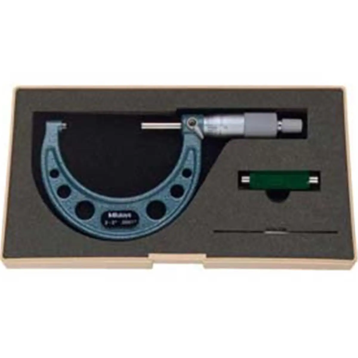 212 MAIN Mitutoyo America Mechanical Measuring Micrometers - 2-3 in., Graduations, Carbide, Chrome Finish, Enamel Coating