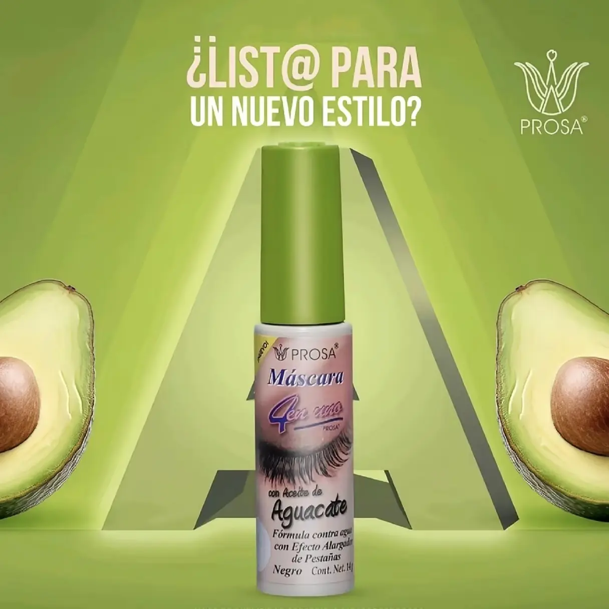 4-in-1 Avocado Oil Mascara, 14g Cosmetic Makeup, Lengthening Waterproof Formula