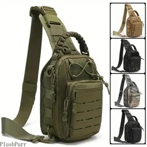 2026 New Unisex 1000D Recycled Tactical Crossbody Bag - MOLLE System Fanny Pack with Adjustable Strap & MOLLE Pads, Outdoor Fitness & Tactical Sports Bag for Hiking, Daily Use,summervibes