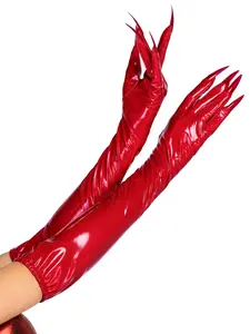 Leg Avenue Lady's Large Red Vinyl Claw Costume Gloves, Halloween Accessory, Model A2897-00303, Women's Costumes & Accessories