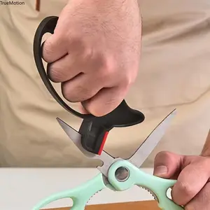 Lightweight Ergonomic Multi-Function Knife and Scissors Sharpener - Professional V-Grind Sharpening System Right-Handed with Instruction Manual