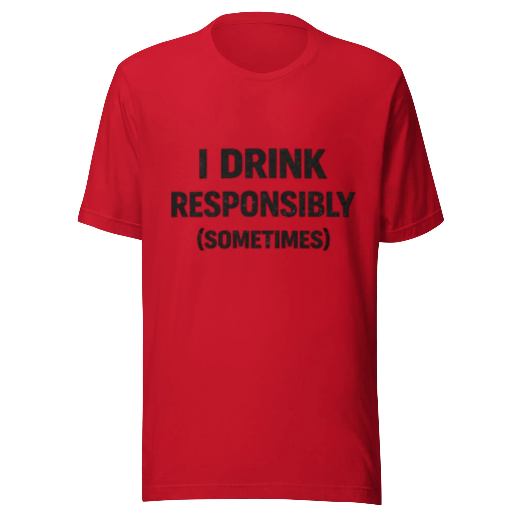 Men's Soft Round Neck Shortsleeve Cotton "I Drink Responsibly" Casual T-Shirt - Everyday Comfortable Menswear Top