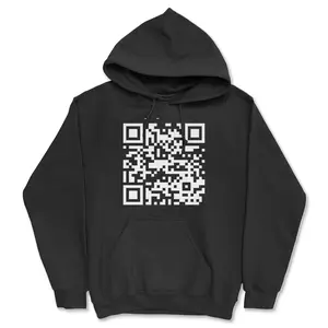 Fuck You Funny QR Code Hoodie Menswear