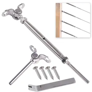 T316-Stainless Steel Adjustable Angle 1/8"  Railing Kit/Hardware for  ,Marine Grade (10 Pack)
