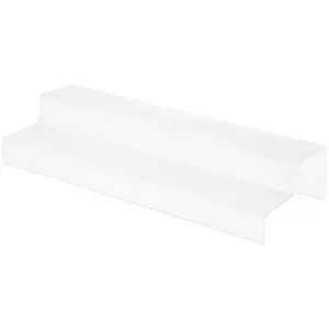 Plymor Frosted Acrylic 2-Step Solid Back Display Stairs