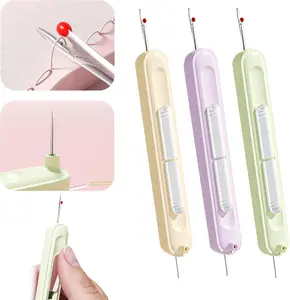 3 Pack Needle Threader, 2025 Upgraded 2 in 1 Sewing Puller Tool, Elastic Puller Tool for Hand Sewing, Knitting, Cross Stitch, Embroidery, Thread Removal