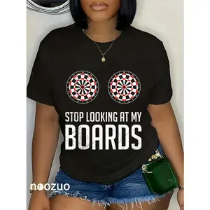 100% Cotton DARTS PLAYER STOP LOOKING AT MY BOARDS Funny T-Shirt