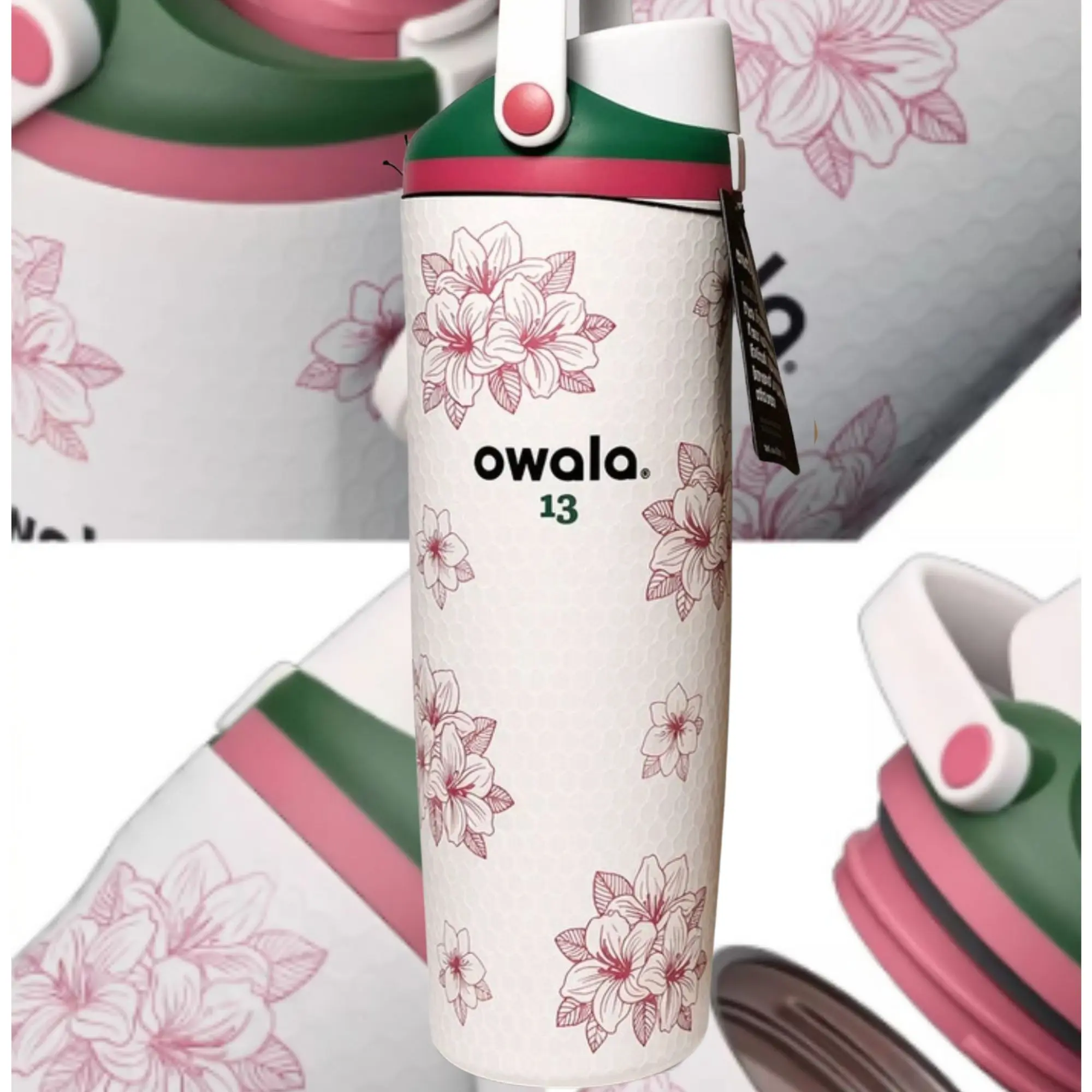 NEW Owala The Azalea13 FreeSip 32oz Water Bottle With BOX, Perfect for School, Travel & Everyday Use