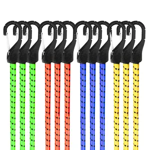 12-Pack Heavy Duty Bungee Cords (30") with Reinforced Metal Hooks – Extra Strong Elastic Straps for Kayaks, Cargo, Camping, Garage Organization & Outdoor Gear