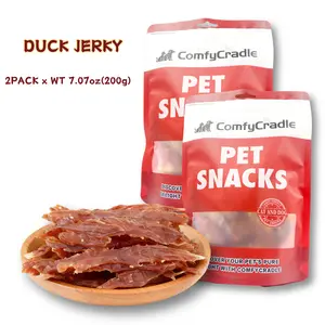 2-Pack(2 x 200g/7.05oz) Duck Jerky Dog Treats For Small, Medium, Large Dog, Made With Real Pure Duck - Healthy, Easily Digestible, Dog Chews Long Lasting, And High Protein, Low Fat, Perfect Training Reward Snack For Dogs