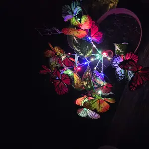 EVEDIOR 4Solar Outdoor Garden Decorative Lights 4-Pack 68 Butterfly Solar Lights with Colorful Bulbs Waterproof for Yard Patio Pathway Porch Lawn Independence Day Gifts for Women Moms