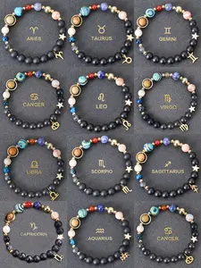 Constellation Beaded Bracelet, Fashionable Jewelry for Women & Men, Trendy All-match & Exquisite Jewelry for Birthday Gift, Stackable Bracelets