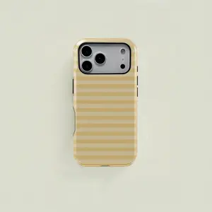 Striped Phone Case, Light Lines, Horizontal Texture Print, Durable Two-In-One Protection,phone Case Suitable for Iphone 11/12/13/14/15/16/17 Pro Promax Plus Air and Samsung S22/S23/S24/S25 Plus Ultra Fe