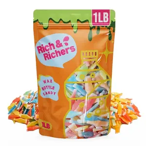 Nik-L-Nips Vintage Wax Bottle Candy Drinks – Old School Halloween Candy, 80s & 90s Nostalgic Treats, Party Favor Bag, Sweet and Sour Mix, Mini Drinks, 1 Pound Pack