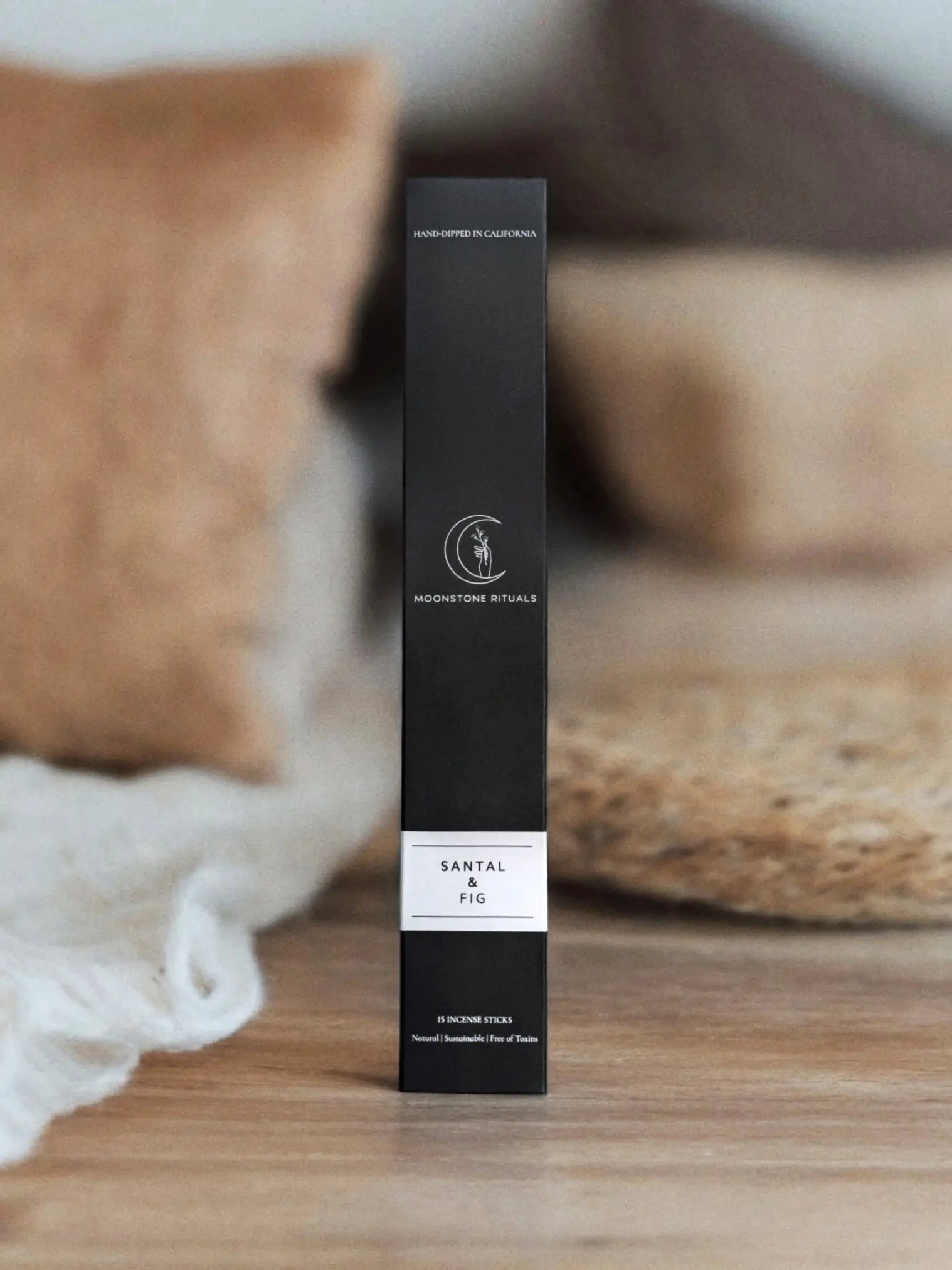 Santal & Fig Incense Sticks - Hand-dipped Charcoal Incense