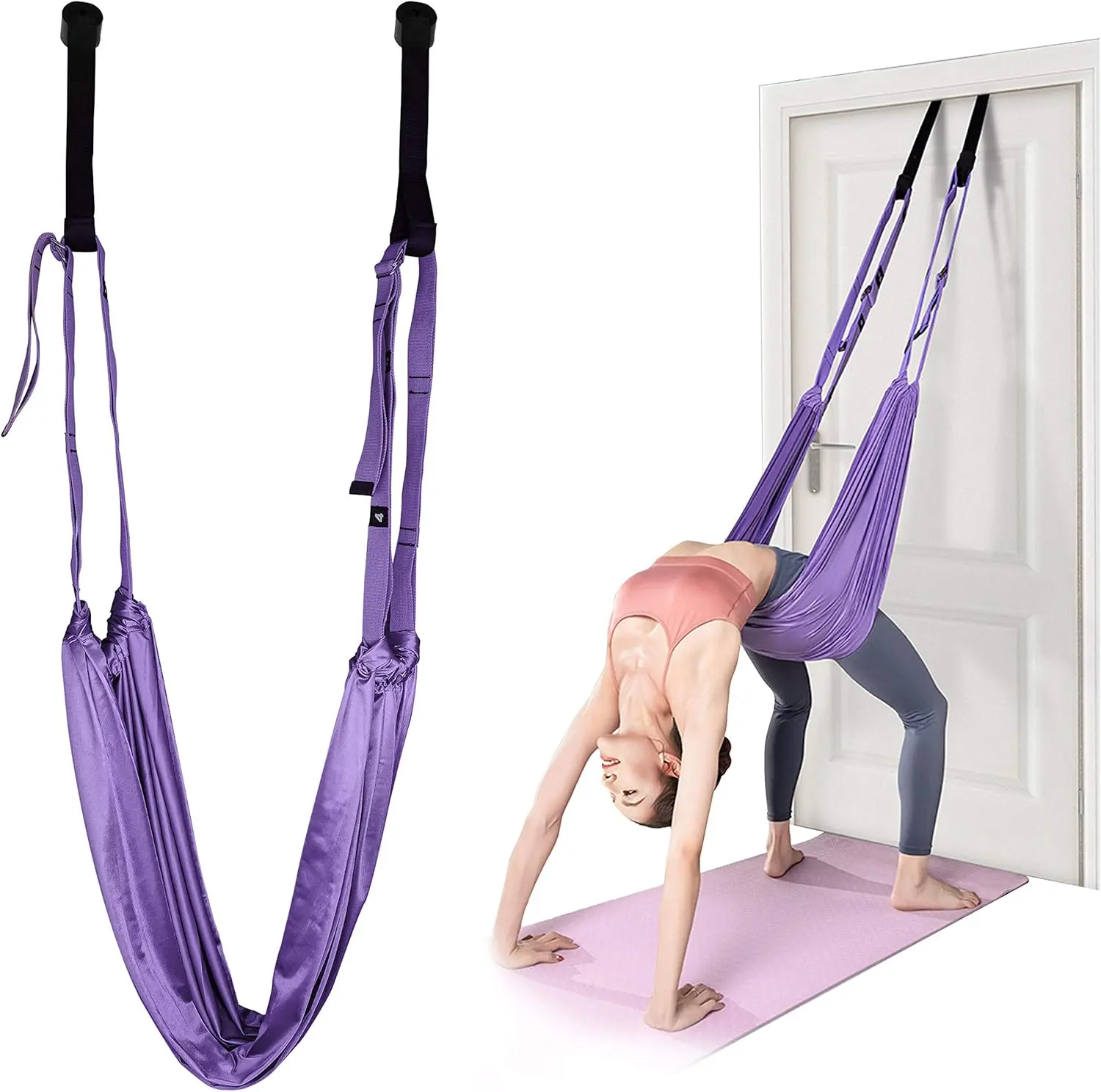 Yoga Hammock, Stretching Strap, Yoga Swing, Yoga & Pilates Equipment for Home Gym Workout, Fitness Equipment For Women & Men
