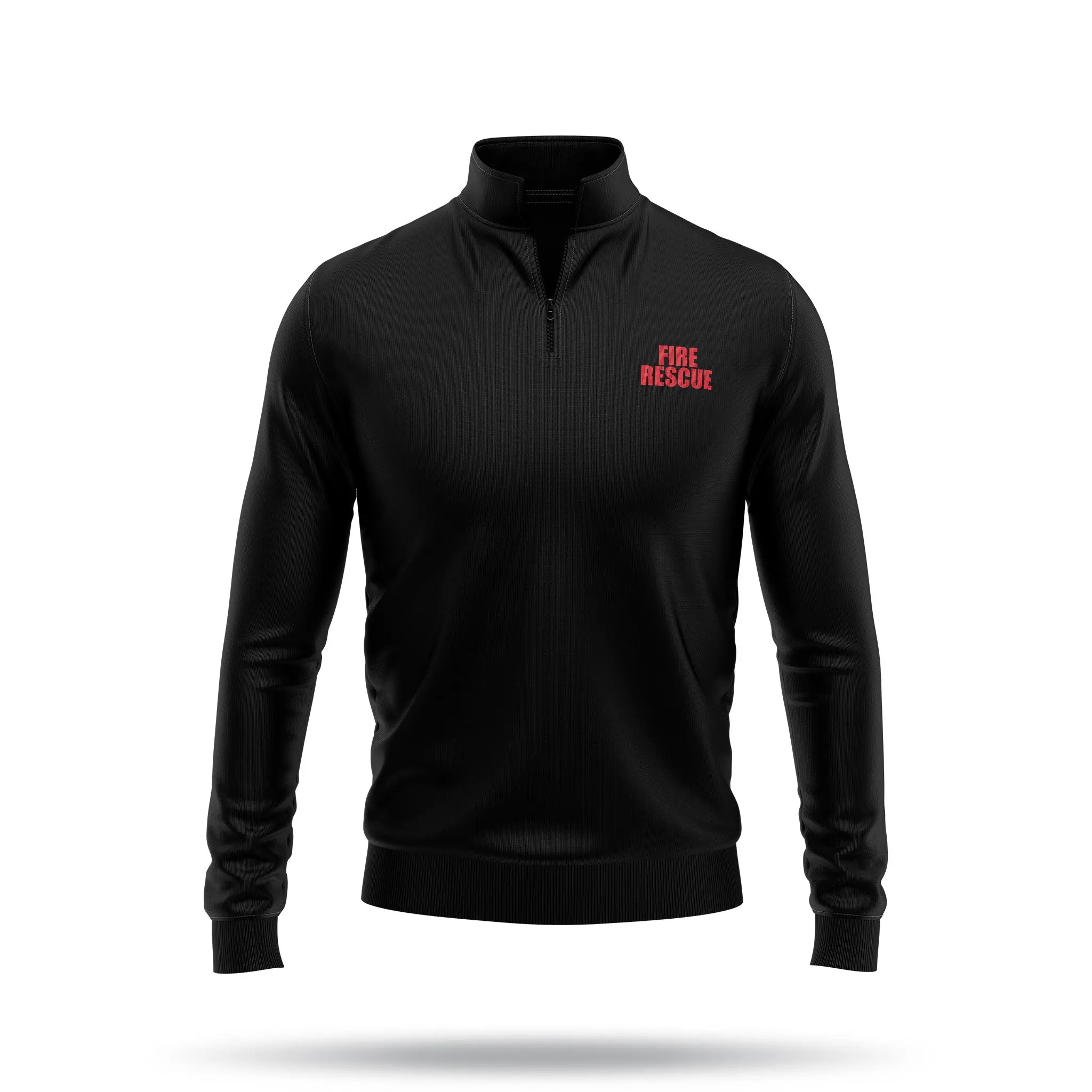 [FIRE RESCUE] Performance Quarter Zip [BLK/RED]