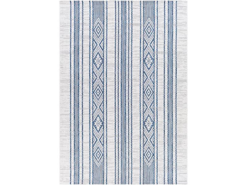 Livabliss EAG2351-710SQ 7 ft. 10 in. Polypropylene Square Machine-Woven Aegean Decorative Pattern Area Rug, Multi-Color, Eclectic Charm, Global-Inspired, Single Rug for Home Interiors, Indoor Use Household Textile Carpet