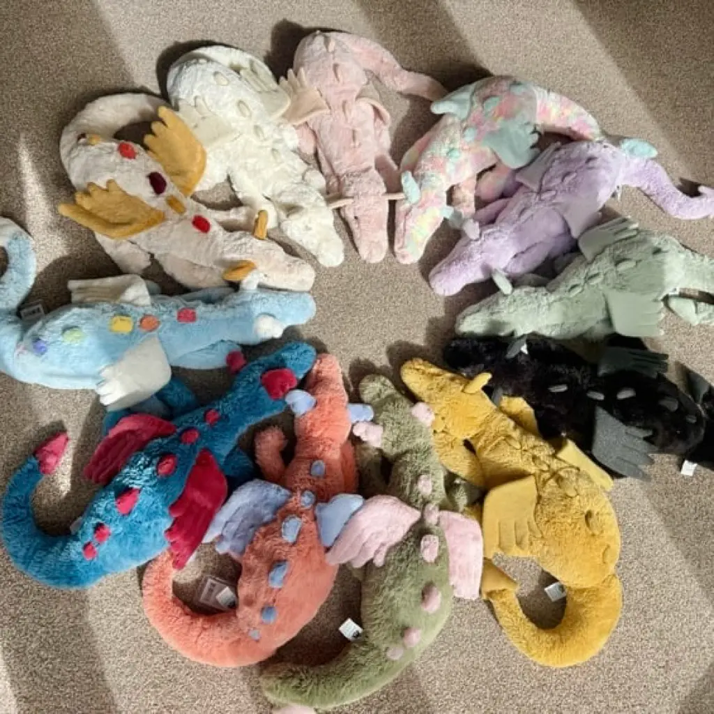Jellycat Dragon Stuffed Animal, Ultra Soft Plush Dragon Toy, Cute Fantasy Plushie for Sleeping, Collecting, Home Decor & Gift for All Ages, Keychains