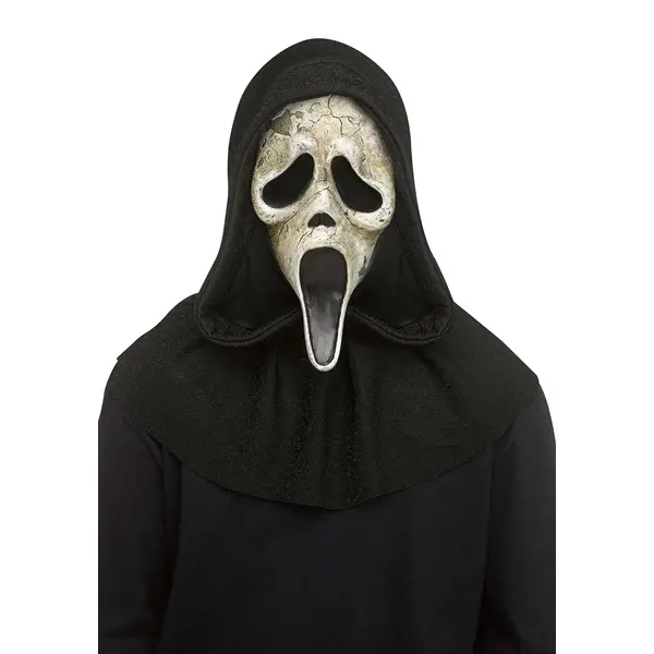 Adult Deluxe Ghost Face Costume Aged Mask