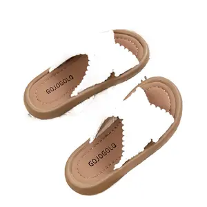 2026 New Summer Girls Canvas Beach Sandals |   Soft Sole Flat Flip Flops Open Toe Slippers