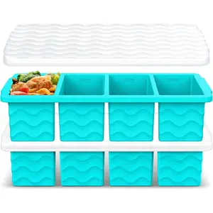 Freezer Molds for Soup with Lid - 1-Cup Soup Container Style  Trays for Freezer, Meal Prep &  Storage, Freeze 250mL/125mL Portions - 2 Pack