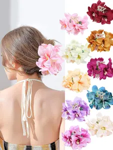 Floral Design Hair Claws, Elegant Hair Accessories for Women & Girls, Minimalist Headwear Suitable for Thick Hair, Fashion Hair Accessories for Party, Daily Clothing Decor