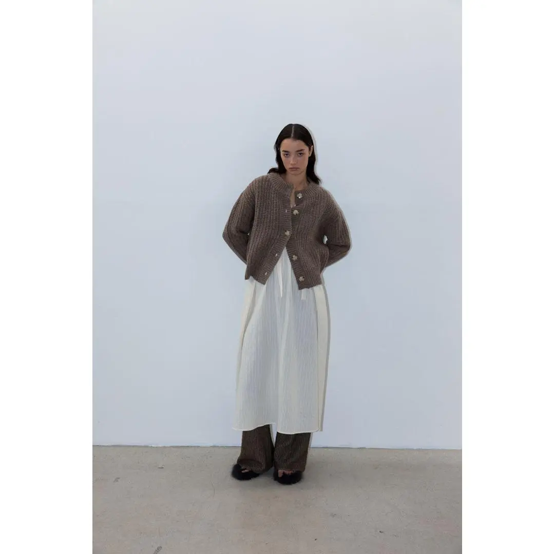 HAMI WOOL CARDIGAN | brown